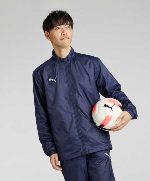 PUMA(プーマ)の「PUMA プーマ メンズ サッカー チームファイナル ウラトリコット ウーブンジ(ブルゾン・メンズ・ネイビー/ブラック・MEDIUM/SMALL/X-LARGE/LARGE)」の1枚目の写真