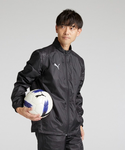 PUMA(プーマ)の「PUMA プーマ メンズ サッカー チームファイナル ウラトリコット ウーブンジ(ブルゾン・メンズ・ネイビー/ブラック・MEDIUM/SMALL/X-LARGE/LARGE)」の2枚目の写真