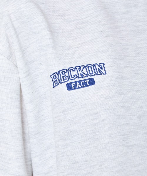 GORGE（ゴージ）の「《ライン袖×ロゴ刺繍》ゆるっとスポMIXトップス（Tシャツ/カットソー・レディース・ブラック/スミクロ/オートミール・F）」の10枚目の写真