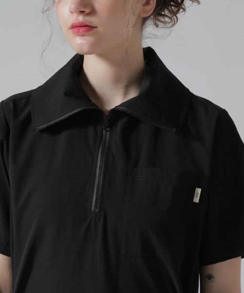 AVIREX（アヴィレックス）の「《直営店限定》HALF ZIP ACTIVE ONE PIECE/ハーフジップ アクティブワンピース（ワンピース・レディース・オリーブ/ブラック/オレンジ・F）」の8枚目の写真