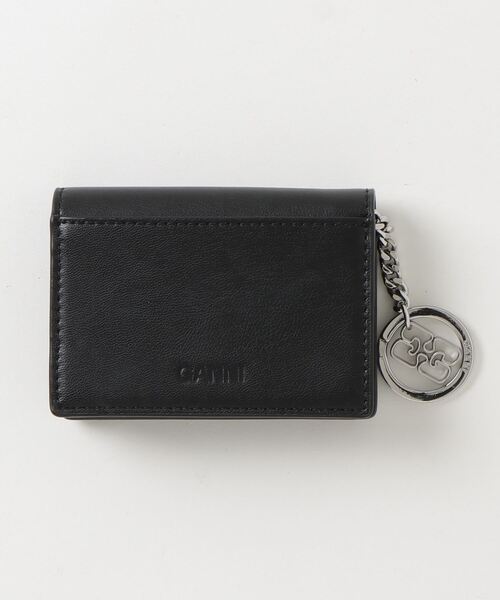 セール】GANNI Bou Flap Card Holder Strass ガニー ボウ