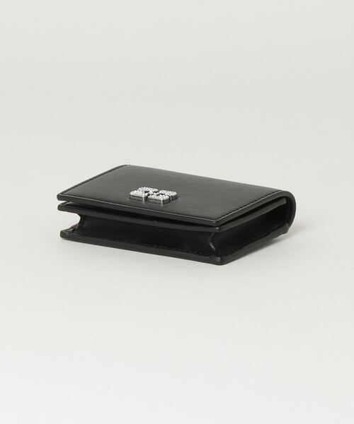 セール】GANNI Bou Flap Card Holder Strass ガニー ボウ