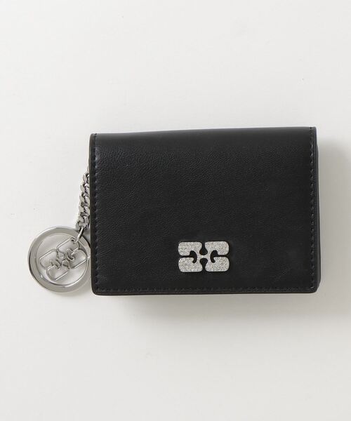 【GANNI】ガニー カードケース コインケース ポーチ ブラック ウォレット □GANNI ガニー 小銭入れ Butterfly Compact Zipped Wallet
