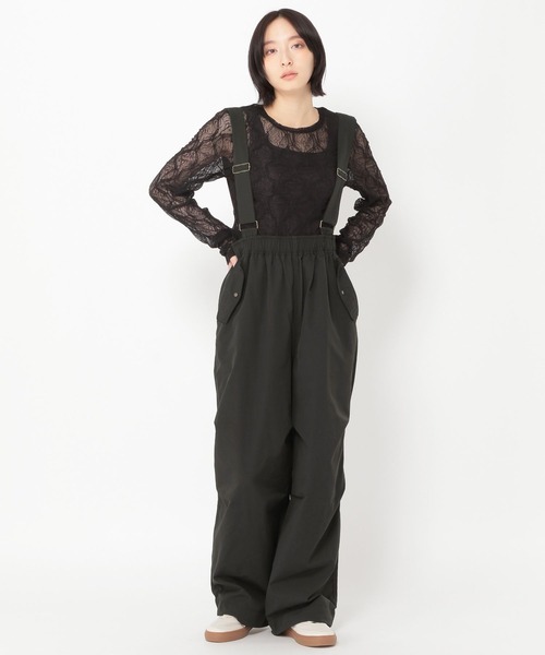 studio CLIP（スタディオクリップ）の「【daily CLIP】リップパラシュートパンツ（カーゴパンツ・レディース・ブラック/カーキ・FREE）」の2枚目の写真