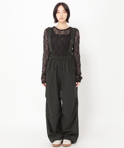 studio CLIP（スタディオクリップ）の「【daily CLIP】リップパラシュートパンツ（カーゴパンツ・レディース・ブラック/カーキ・FREE）」の15枚目の写真