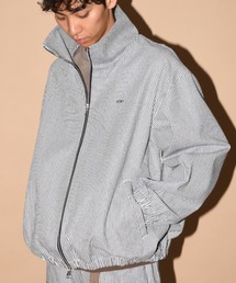 SUPERTHANKS（スーパーサンクス）の「【無地/撥水加工】コットン×ナイロン/【コットン】ヒッコリージップアップブルゾン/Zip-up Short Jacket（ブルゾン）」
