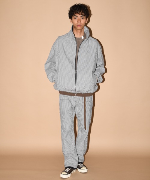 SUPERTHANKS（スーパーサンクス）の「【無地/撥水加工】コットン×ナイロン/【コットン】ヒッコリージップアップブルゾン/Zip-up Short Jacket（ブルゾン・メンズ・ブルー/ピンク/ブラック・S/M/L）」の17枚目の写真