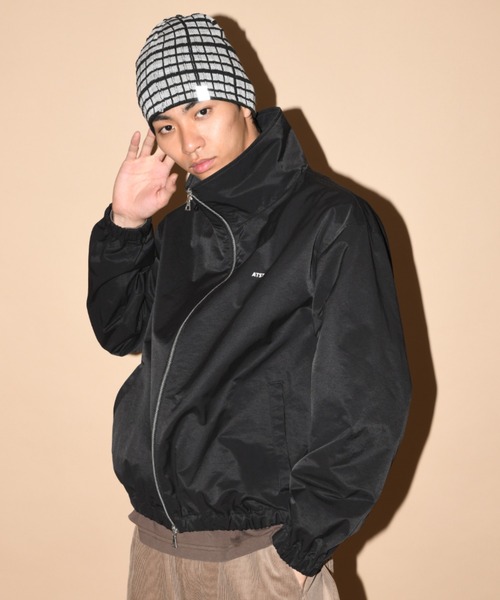 SUPERTHANKS（スーパーサンクス）の「【無地/撥水加工】コットン×ナイロン/【コットン】ヒッコリージップアップブルゾン/Zip-up Short Jacket（ブルゾン・メンズ・ブルー/ピンク/ブラック・S/M/L）」の6枚目の写真