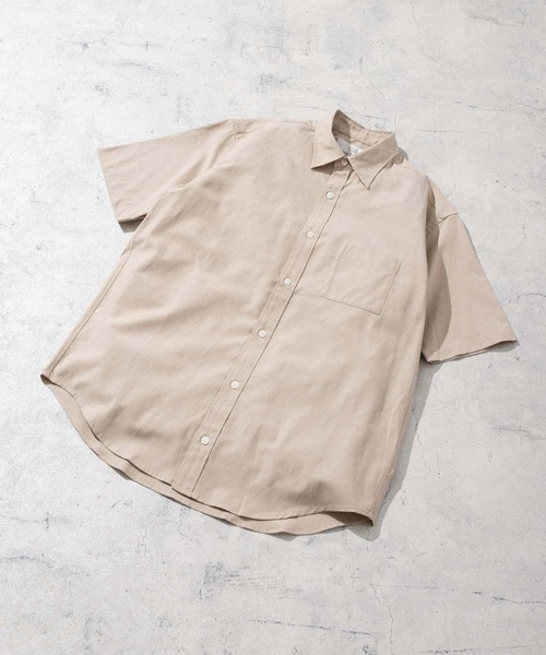 URBAN RESEARCH ROSSO MEN(アーバンリサーチロッソメン)の「『防シワ』『XLサイズあり』ハイパフォーマンスリネンレギュラー半袖シャツ(シャツ/ブラウス・メンズ・ブラック/ネイビー/ベージュ/ホワイト/カーキ/ストライプ/チェック・SMALL/MEDIUM/LARGE/X-LARGE)」の4枚目の写真