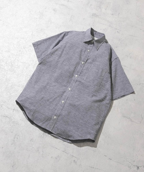 URBAN RESEARCH ROSSO MEN(アーバンリサーチロッソメン)の「『防シワ』『XLサイズあり』ハイパフォーマンスリネンレギュラー半袖シャツ(シャツ/ブラウス・メンズ・ブラック/ネイビー/ベージュ/ホワイト/カーキ/ストライプ/チェック・SMALL/MEDIUM/LARGE/X-LARGE)」の7枚目の写真