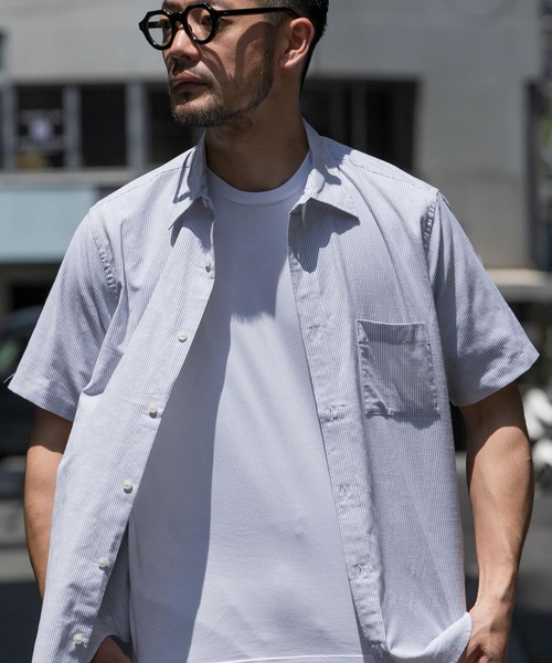 URBAN RESEARCH ROSSO MEN(アーバンリサーチロッソメン)の「『防シワ』『XLサイズあり』ハイパフォーマンスリネンレギュラー半袖シャツ(シャツ/ブラウス・メンズ・ブラック/ネイビー/ベージュ/ホワイト/カーキ/ストライプ/チェック・SMALL/MEDIUM/LARGE/X-LARGE)」の9枚目の写真