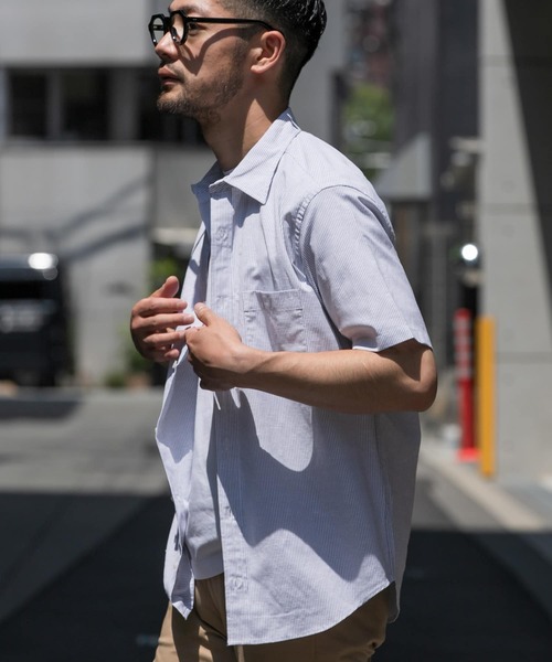 URBAN RESEARCH ROSSO MEN(アーバンリサーチロッソメン)の「『防シワ』『XLサイズあり』ハイパフォーマンスリネンレギュラー半袖シャツ(シャツ/ブラウス・メンズ・ブラック/ネイビー/ベージュ/ホワイト/カーキ/ストライプ/チェック・SMALL/MEDIUM/LARGE/X-LARGE)」の10枚目の写真