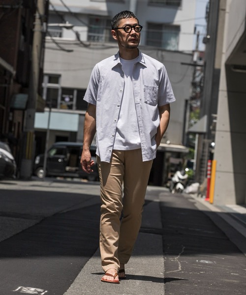 URBAN RESEARCH ROSSO MEN(アーバンリサーチロッソメン)の「『防シワ』『XLサイズあり』ハイパフォーマンスリネンレギュラー半袖シャツ(シャツ/ブラウス・メンズ・ブラック/ネイビー/ベージュ/ホワイト/カーキ/ストライプ/チェック・SMALL/MEDIUM/LARGE/X-LARGE)」の12枚目の写真