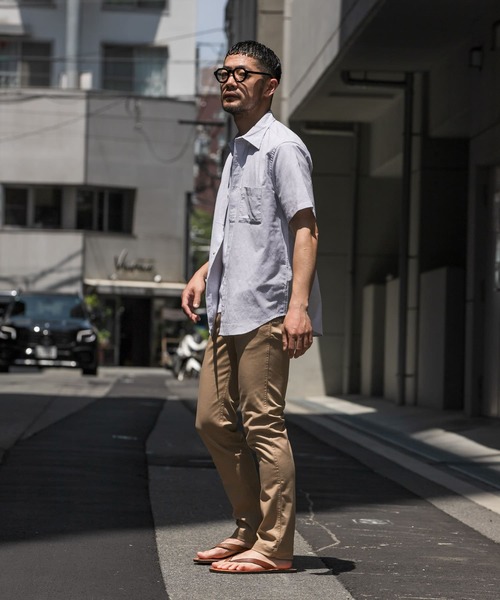 URBAN RESEARCH ROSSO MEN(アーバンリサーチロッソメン)の「『防シワ』『XLサイズあり』ハイパフォーマンスリネンレギュラー半袖シャツ(シャツ/ブラウス・メンズ・ブラック/ネイビー/ベージュ/ホワイト/カーキ/ストライプ/チェック・SMALL/MEDIUM/LARGE/X-LARGE)」の13枚目の写真