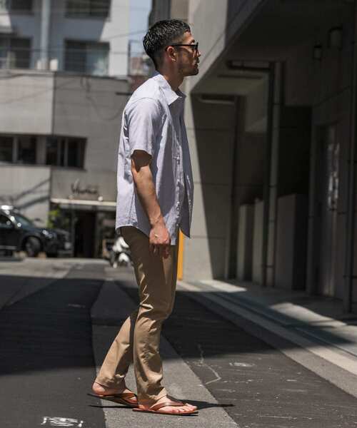 URBAN RESEARCH ROSSO MEN(アーバンリサーチロッソメン)の「『防シワ』『XLサイズあり』ハイパフォーマンスリネンレギュラー半袖シャツ(シャツ/ブラウス・メンズ・ブラック/ネイビー/ベージュ/ホワイト/カーキ/ストライプ/チェック・SMALL/MEDIUM/LARGE/X-LARGE)」の15枚目の写真