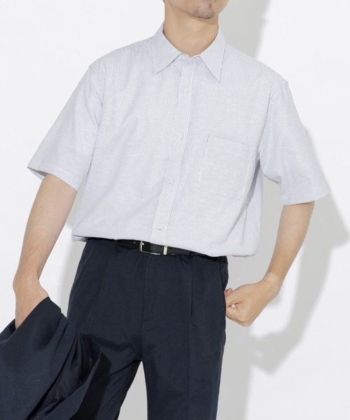 URBAN RESEARCH ROSSO MEN(アーバンリサーチロッソメン)の「『防シワ』『XLサイズあり』ハイパフォーマンスリネンレギュラー半袖シャツ(シャツ/ブラウス・メンズ・ブラック/ネイビー/ベージュ/ホワイト/カーキ/ストライプ/チェック・SMALL/MEDIUM/LARGE/X-LARGE)」の16枚目の写真