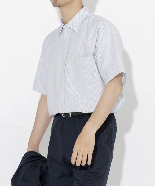 URBAN RESEARCH ROSSO MEN(アーバンリサーチロッソメン)の「『防シワ』『XLサイズあり』ハイパフォーマンスリネンレギュラー半袖シャツ(シャツ/ブラウス・メンズ・ブラック/ネイビー/ベージュ/ホワイト/カーキ/ストライプ/チェック・SMALL/MEDIUM/LARGE/X-LARGE)」の18枚目の写真