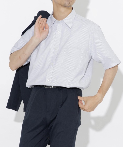 URBAN RESEARCH ROSSO MEN(アーバンリサーチロッソメン)の「『防シワ』『XLサイズあり』ハイパフォーマンスリネンレギュラー半袖シャツ(シャツ/ブラウス・メンズ・ブラック/ネイビー/ベージュ/ホワイト/カーキ/ストライプ/チェック・SMALL/MEDIUM/LARGE/X-LARGE)」の19枚目の写真