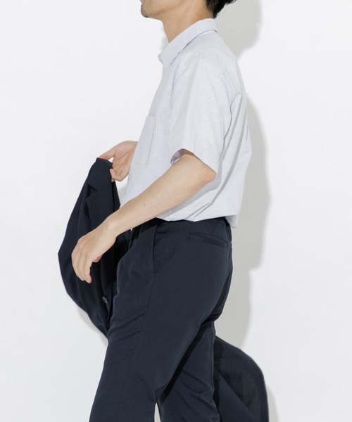 URBAN RESEARCH ROSSO MEN(アーバンリサーチロッソメン)の「『防シワ』『XLサイズあり』ハイパフォーマンスリネンレギュラー半袖シャツ(シャツ/ブラウス・メンズ・ブラック/ネイビー/ベージュ/ホワイト/カーキ/ストライプ/チェック・SMALL/MEDIUM/LARGE/X-LARGE)」の20枚目の写真