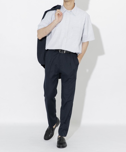 URBAN RESEARCH ROSSO MEN(アーバンリサーチロッソメン)の「『防シワ』『XLサイズあり』ハイパフォーマンスリネンレギュラー半袖シャツ(シャツ/ブラウス・メンズ・ブラック/ネイビー/ベージュ/ホワイト/カーキ/ストライプ/チェック・SMALL/MEDIUM/LARGE/X-LARGE)」の21枚目の写真