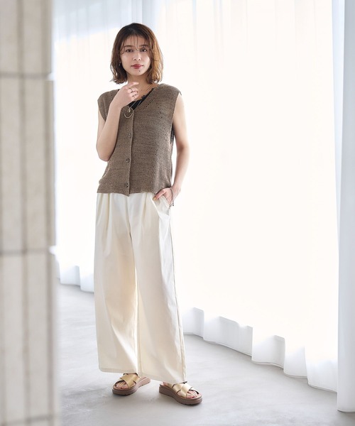 studio CLIP（スタディオクリップ）の「【イージーケア・接触冷感】軽らくストレートチノパンツ（チノパンツ・レディース・ベージュ/ネイビー/オフホワイト/カーキ・MEDIUM/PF/ﾌﾘｰ(L)/LARGE）」の20枚目の写真