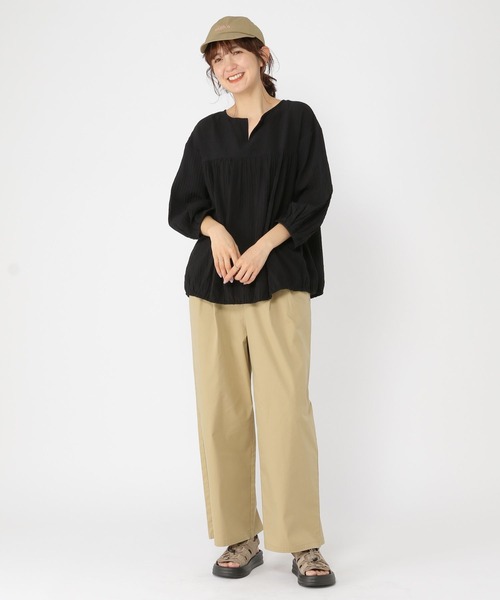 studio CLIP（スタディオクリップ）の「【イージーケア・接触冷感】軽らくストレートチノパンツ（チノパンツ・レディース・ベージュ/ネイビー/オフホワイト/カーキ・MEDIUM/PF/ﾌﾘｰ(L)/LARGE）」の9枚目の写真