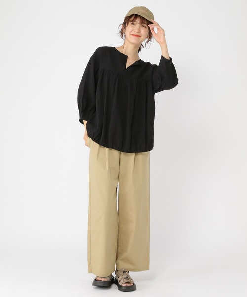 studio CLIP（スタディオクリップ）の「【イージーケア・接触冷感】軽らくストレートチノパンツ（チノパンツ・レディース・ベージュ/ネイビー/オフホワイト/カーキ・MEDIUM/PF/ﾌﾘｰ(L)/LARGE）」の8枚目の写真