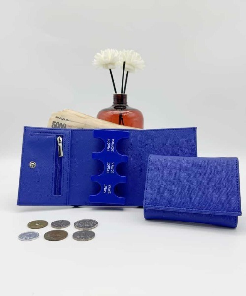 Burner（バーナー）の「【OKUOKU　0909】三つ折り 財布 コイン クリップ付き oku-wallet-728638082130-20（財布・レディース・ブルー/ピンク/ダークブラウン/ホワイト/パープル/ブラック/グレー/ブラウン/パープル系その他・FREE）」の6枚目の写真