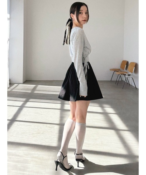 SNIDEL（スナイデル）の「Sustainableタフタミニスカショ（その他パンツ・レディース・ブラック/バーガンディー/ホワイト・0/1）」の15枚目の写真