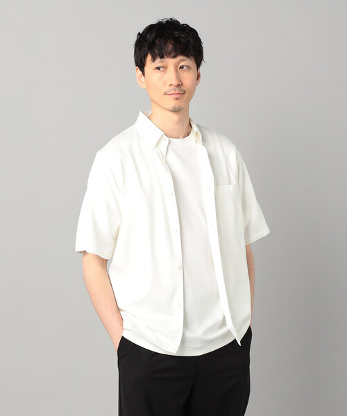 COMME CA MEN(コムサメン)の「〔IL PRINCIPE〕和歌山編み ジャージー ボタンダウンカラーシャツ(シャツ/ブラウス・メンズ・ブラック/ライトグレー/ホワイト・M/L)」の5枚目の写真
