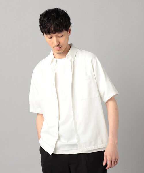COMME CA MEN(コムサメン)の「〔IL PRINCIPE〕和歌山編み ジャージー ボタンダウンカラーシャツ(シャツ/ブラウス・メンズ・ブラック/ライトグレー/ホワイト・M/L)」の6枚目の写真