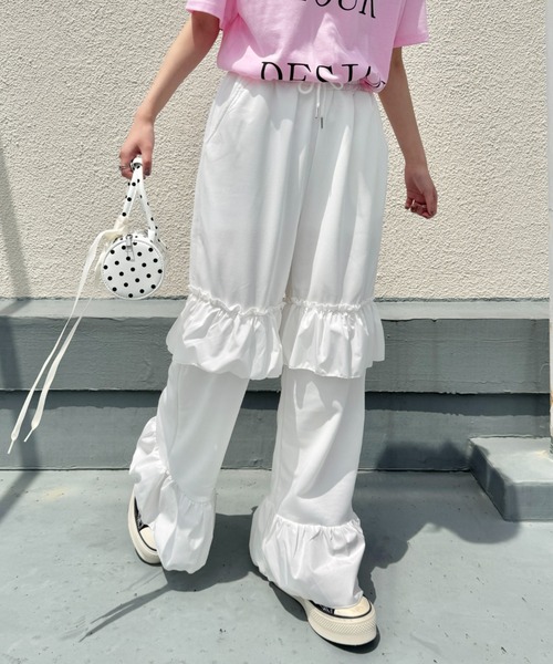 writtenafterwords フリルイージーパンツ セール】フリルイージーパンツ（その他パンツ）｜SOLLON