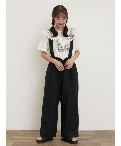 Samansa Mos2（サマンサ モスモス）の「バックルベルトサンダル（サンダル・レディース・オフホワイト/ブラック・L/S/XL/M）」の5枚目の写真