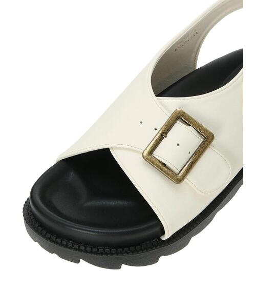 Samansa Mos2（サマンサ モスモス）の「バックルベルトサンダル（サンダル・レディース・オフホワイト/ブラック・L/S/XL/M）」の11枚目の写真