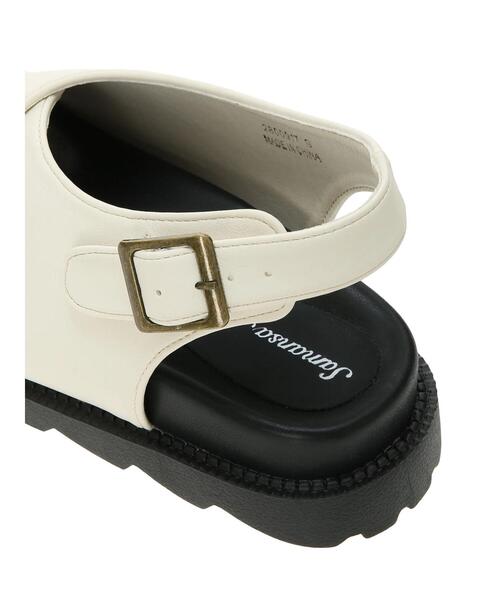Samansa Mos2（サマンサ モスモス）の「バックルベルトサンダル（サンダル・レディース・オフホワイト/ブラック・L/S/XL/M）」の12枚目の写真