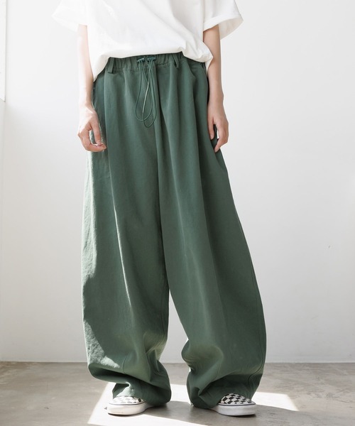 PBLIM（ページボーイリム）の「《UNISEX》ボリュームコットンパンツ（その他パンツ・レディース・クリーム/グリーン系その他/ブラウン系その他・LARGE/MEDIUM）」の9枚目の写真