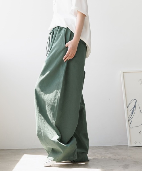 PBLIM（ページボーイリム）の「《UNISEX》ボリュームコットンパンツ（その他パンツ・レディース・クリーム/グリーン系その他/ブラウン系その他・LARGE/MEDIUM）」の10枚目の写真