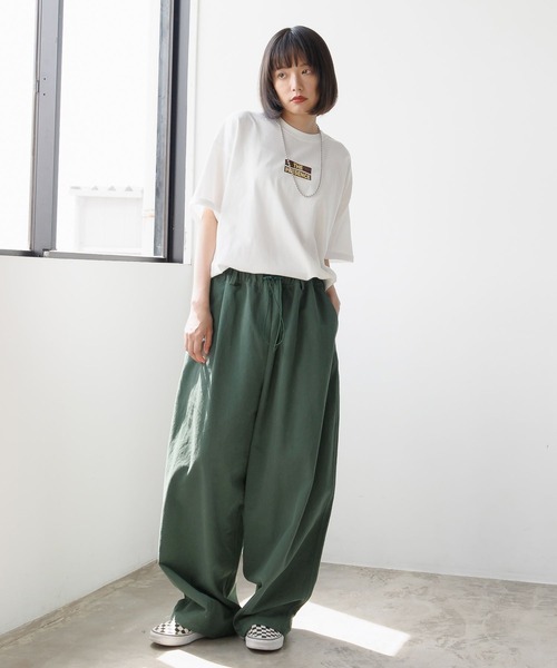 PBLIM（ページボーイリム）の「《UNISEX》ボリュームコットンパンツ（その他パンツ・レディース・クリーム/グリーン系その他/ブラウン系その他・LARGE/MEDIUM）」の12枚目の写真