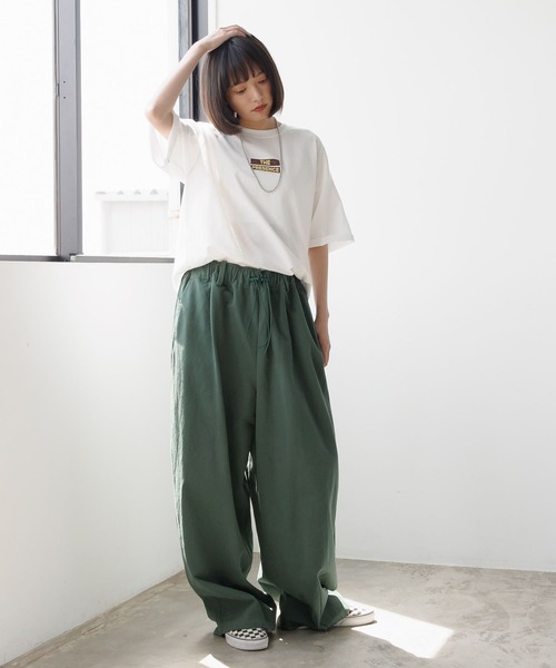 PBLIM（ページボーイリム）の「《UNISEX》ボリュームコットンパンツ（その他パンツ・レディース・クリーム/グリーン系その他/ブラウン系その他・LARGE/MEDIUM）」の13枚目の写真