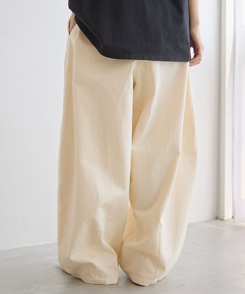 PBLIM（ページボーイリム）の「《UNISEX》ボリュームコットンパンツ（その他パンツ・レディース・クリーム/グリーン系その他/ブラウン系その他・LARGE/MEDIUM）」の5枚目の写真