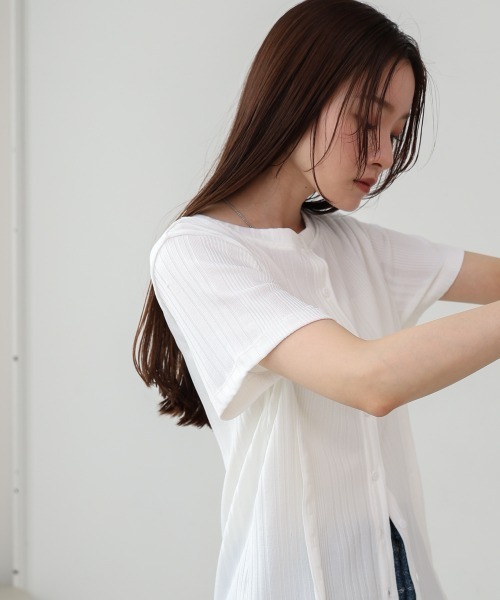 Bab(バブ)の「レイヤード風2WAYトップス(Tシャツ/カットソー・レディース・グレー/ホワイト/ベージュ・M)」の11枚目の写真