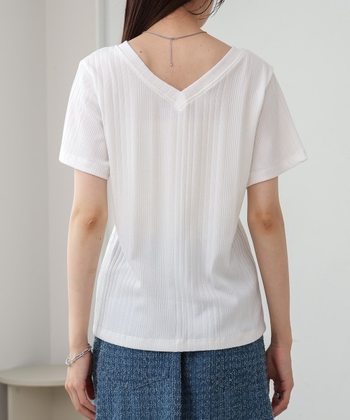 Bab(バブ)の「レイヤード風2WAYトップス(Tシャツ/カットソー・レディース・グレー/ホワイト/ベージュ・M)」の20枚目の写真