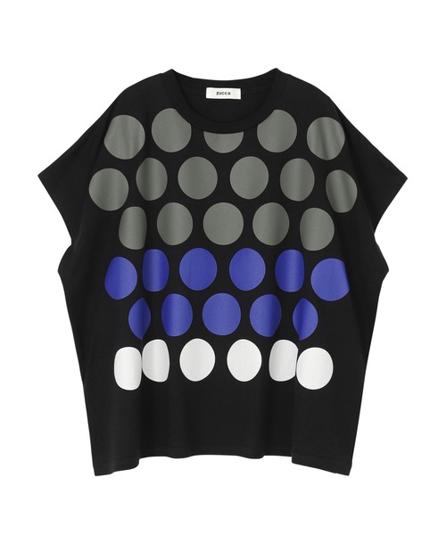 ズッカ コットン ドット Tシャツ グレー ズッカ コットン ドット Tシャツ グレー
