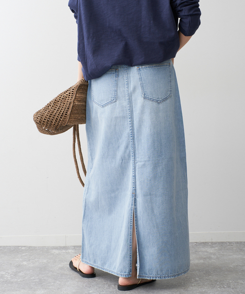 Spick & Span(スピックアンドスパン)の「《WEB限定追加》upper hights/アッパーハイツ 別注LAZY SKIRT(デニムスカート・レディース・ブルー/ホワイト・25/24)」の21枚目の写真