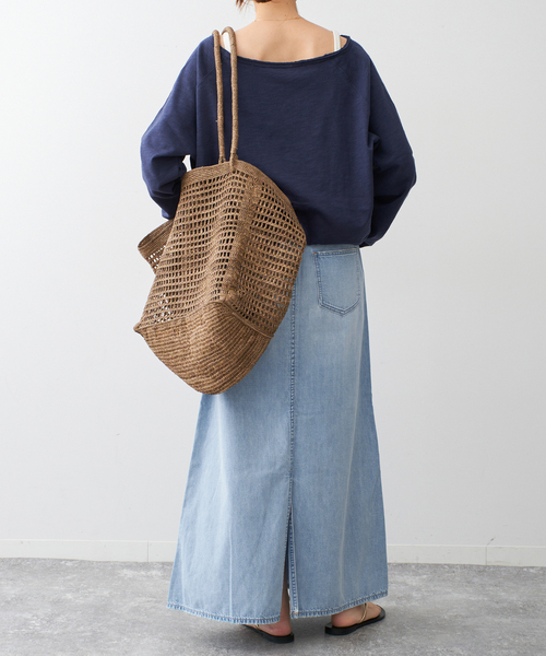 Spick & Span(スピックアンドスパン)の「《WEB限定追加》upper hights/アッパーハイツ 別注LAZY SKIRT(デニムスカート・レディース・ブルー/ホワイト・25/24)」の18枚目の写真