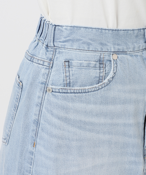 Spick & Span(スピックアンドスパン)の「《WEB限定追加》upper hights/アッパーハイツ 別注LAZY SKIRT(デニムスカート・レディース・ブルー/ホワイト・25/24)」の10枚目の写真