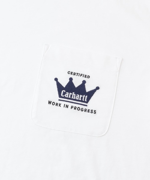 ★ドイツ発*carhartt WIP*新作*Crown ポケットTシャツ/WH★ carhartt SHORT-SLEEVE CROWN POCKET T-SHIRTS(Tシャツ