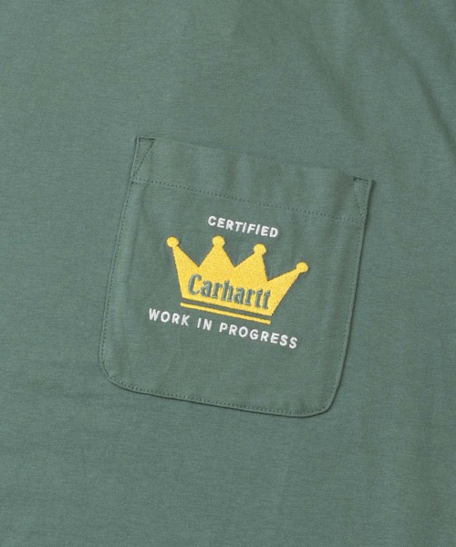 ★ドイツ発*carhartt WIP*新作*Crown ポケットTシャツ/WH★ carhartt SHORT-SLEEVE CROWN POCKET T-SHIRTS（Tシャツ