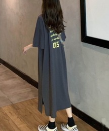 ロゴプリント Tワンピース