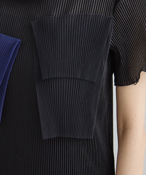 kotohayokozawa（コトハヨコザワ）の「【kotohayokozawa/コトハヨコザワ】《STUDIOUS別注》SHEER LAYERED SHORT SLEEVE HIGH NECK  DRESS/シアーレイヤードショートスリーブハイネックドレス（ワンピース・レディース・ブラック/ブルー・S/M）」の15枚目の写真